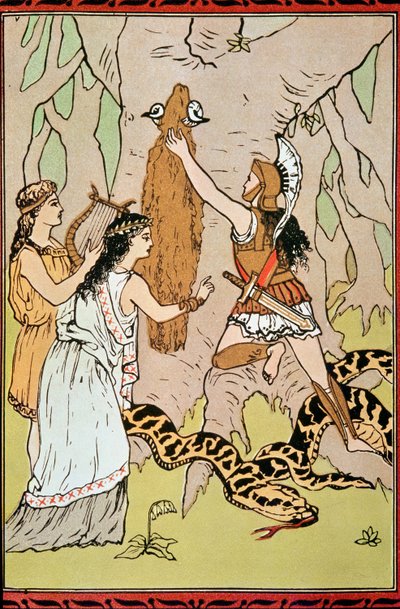 جيسون يستولي على الصوف الذهبي ، رسم توضيحي للكتاب الفيكتوري بواسطة مدرسة اللغة الإنجليزية